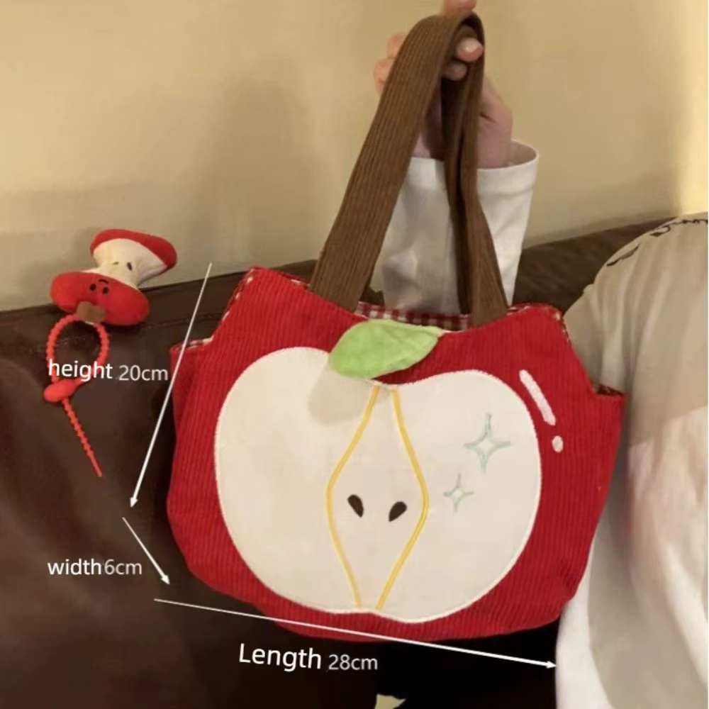 Bolso de Hombro en Pana Rojo para Mujer – Gran Capacidad y Versátil