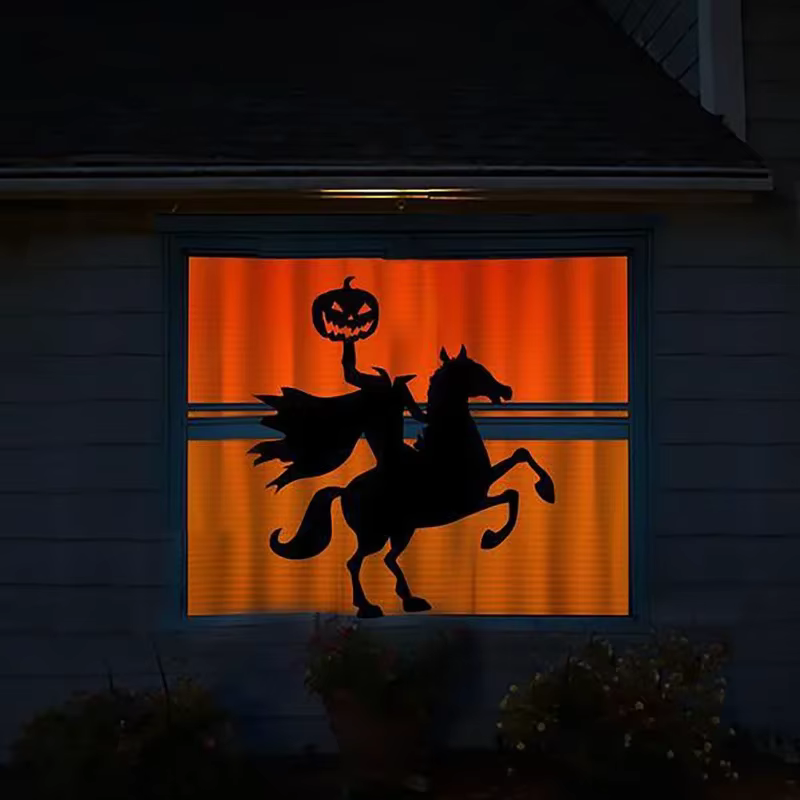 Calcomanías Estáticas de Halloween para Ventanas – Bruja y Fantasma - imagen 5