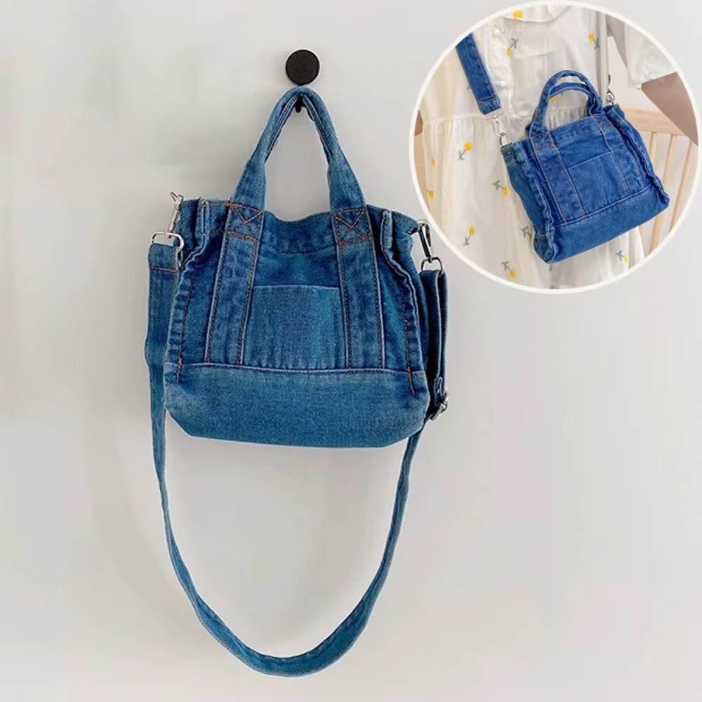 Bolso Bandolera de Lona y Mezclilla Casual para Mujer - imagen 3