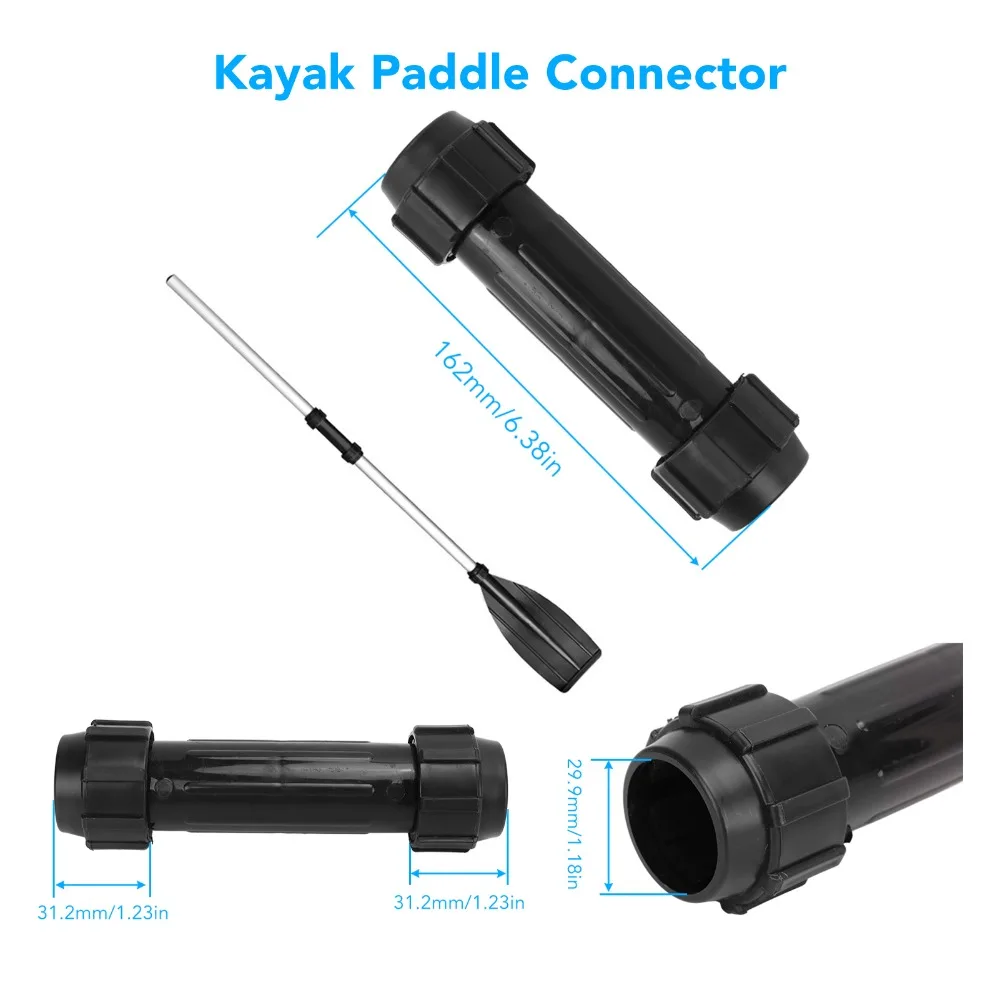Conector negro para pala de kayak