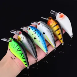 Crankbait con sonajero para lubina y lucio, señuelo duro
