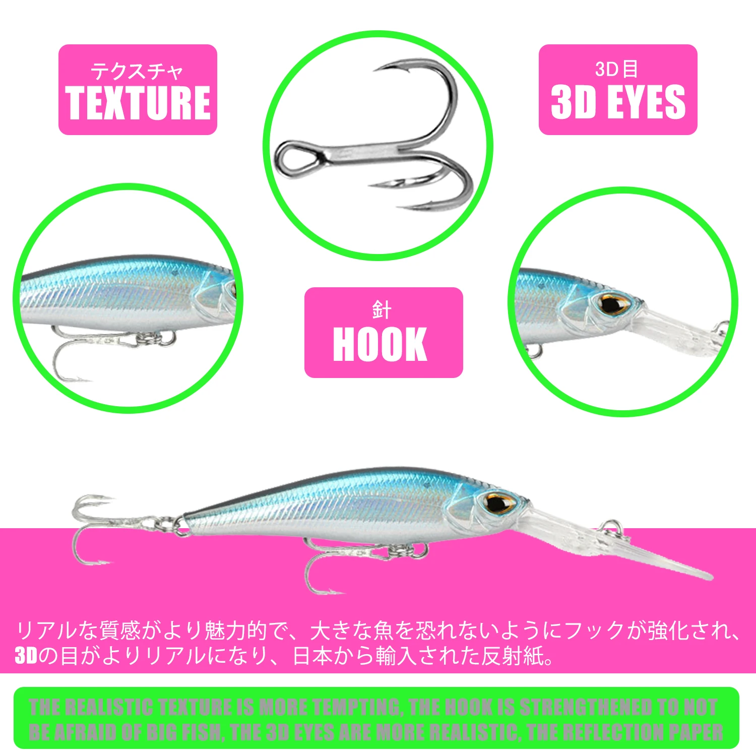 Minnow wobbler flotante para lucio y pesca trolling - imagen 4