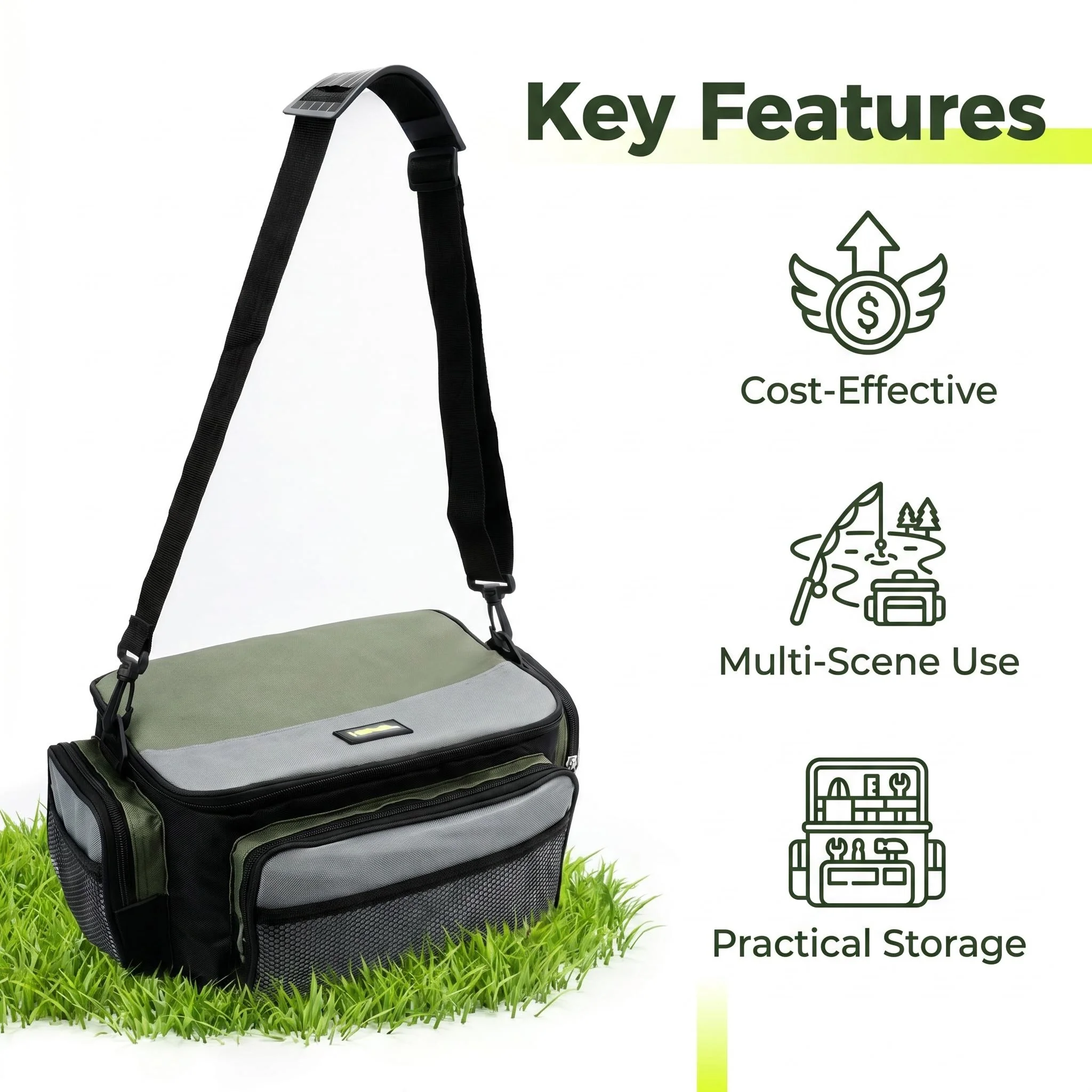Bolsa de pesca Hirisi Oxford multifuncional gran capacidad para carretes - imagen 2
