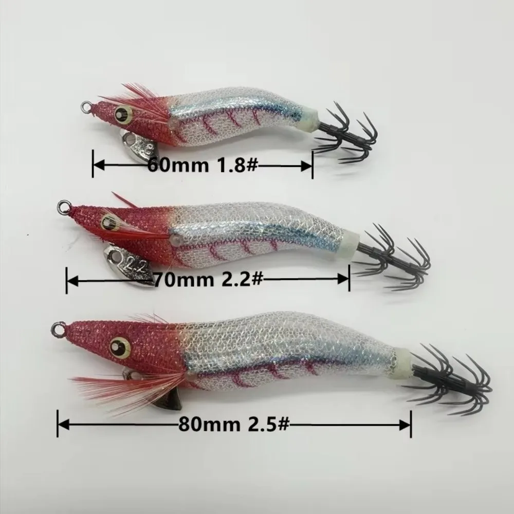 Señuelo jig con camarón de madera, recubrimiento UV y anzuelo - imagen 4