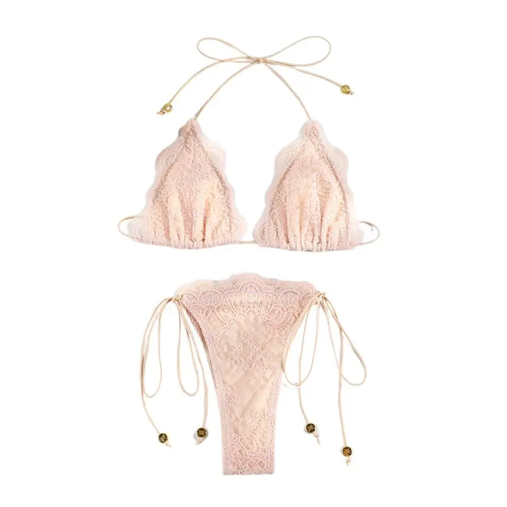 Conjunto de bikini casual de encaje listo para temporada