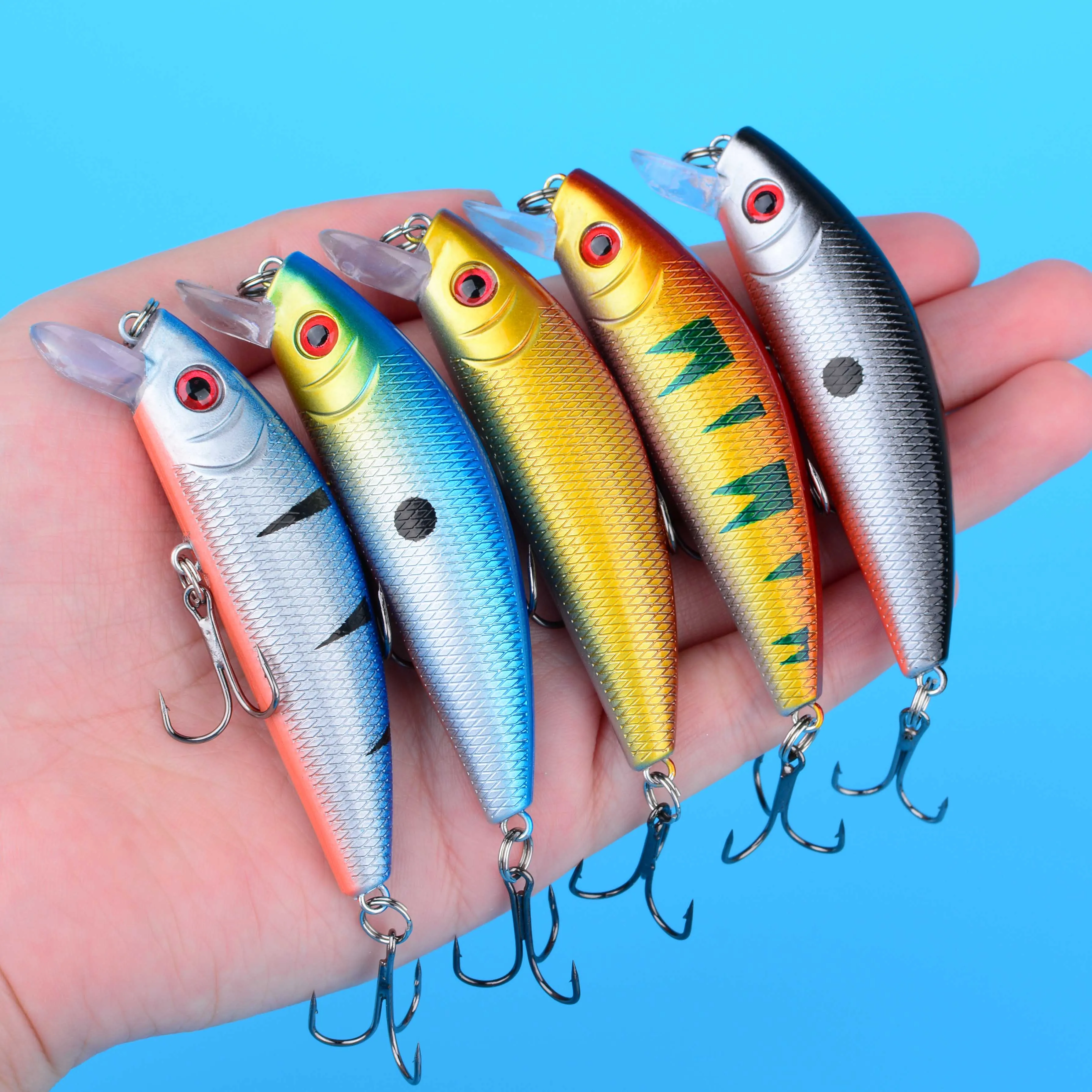 Wobbler Minnow cebo duro con Jig – alimentador de peces - imagen 2