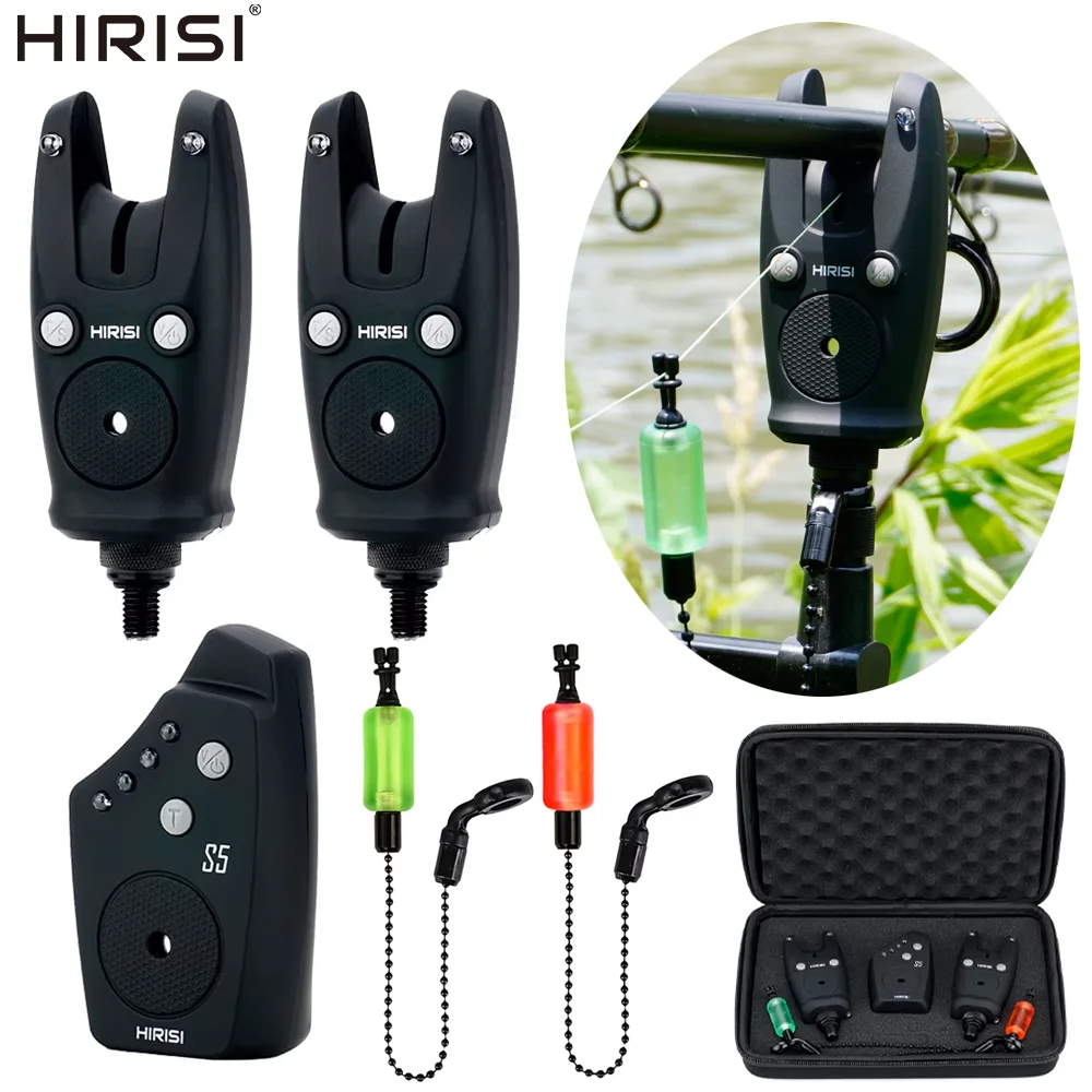 Hirisi S5 Alarma de pesca para carpas LED con estuche