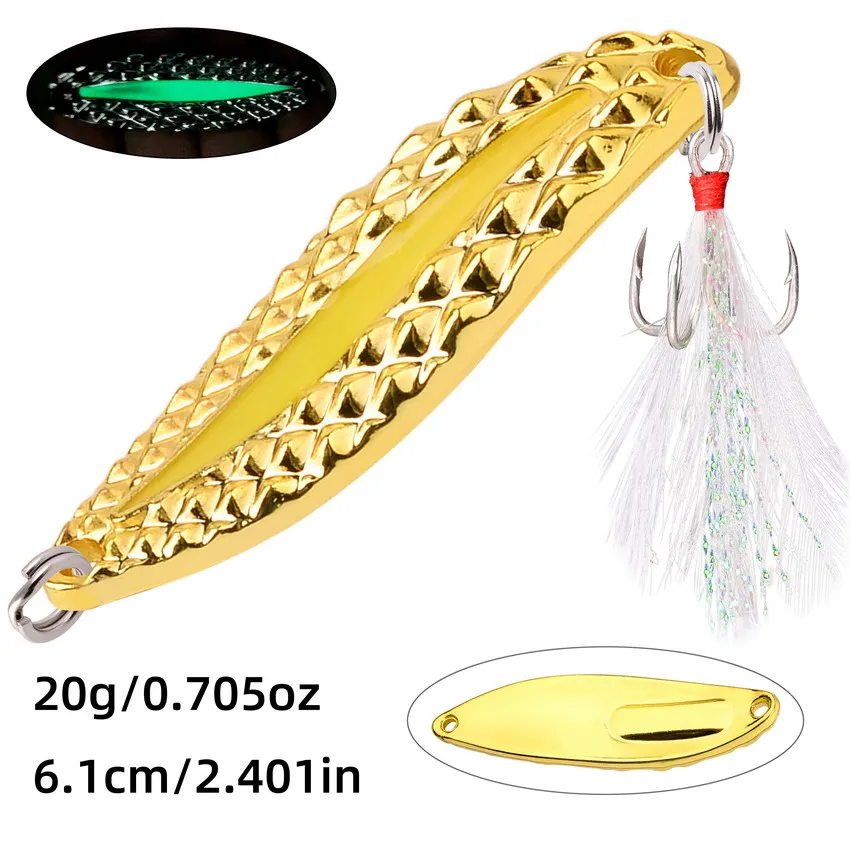 Señuelos metálicos Spinnerbait, Wobbler y Spoon con lentejuelas - imagen 2