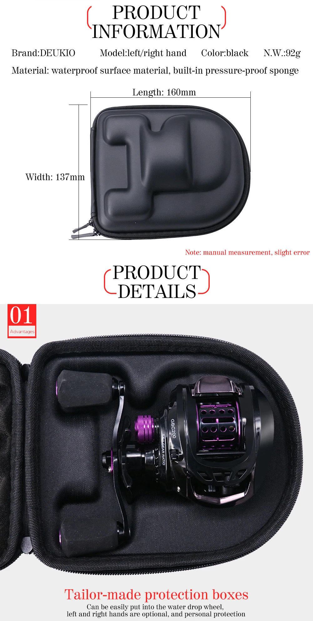 Funda protectora EVA con interior acolchado