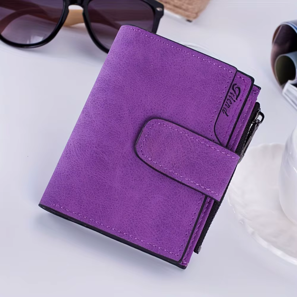 Monedero Plegable de Cuero PU para Mujer – Cartera Pequeña para Tarjetas - imagen 2