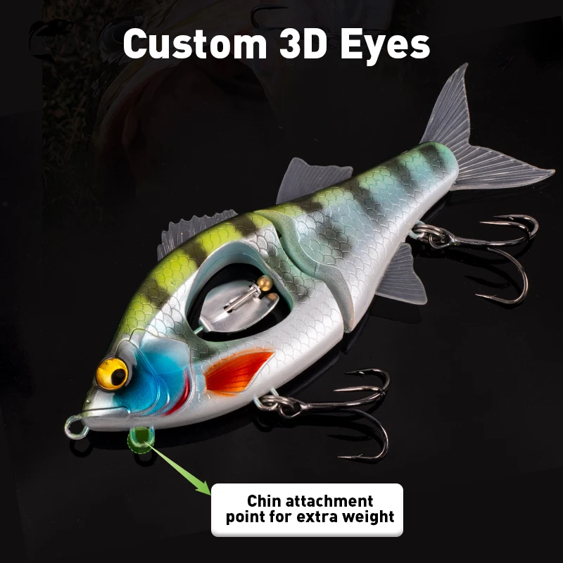 Wobblers planeadores PropDuster LEYDUN – swimbaits lentos vibración - imagen 2