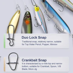 Mosquetón inoxidable Duo FishTrip – Bloqueo doble para aparejos