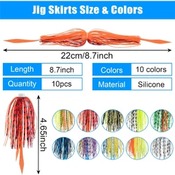 Falda Silicona para Buzzbait y Spinnerbait – Repuesto Señuelos Pesca