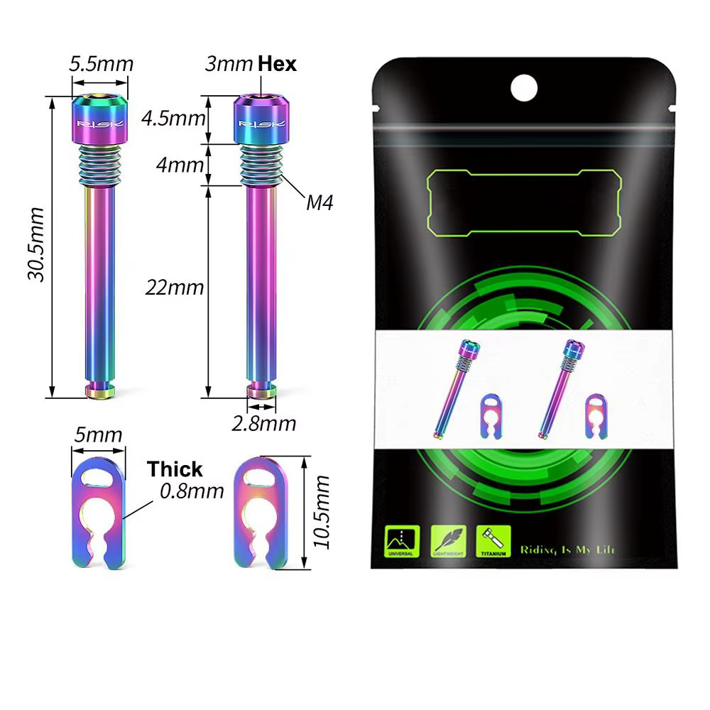 Tornillo M4 para Pastillas de Freno de Disco Hidráulico de Titanio - imagen 4