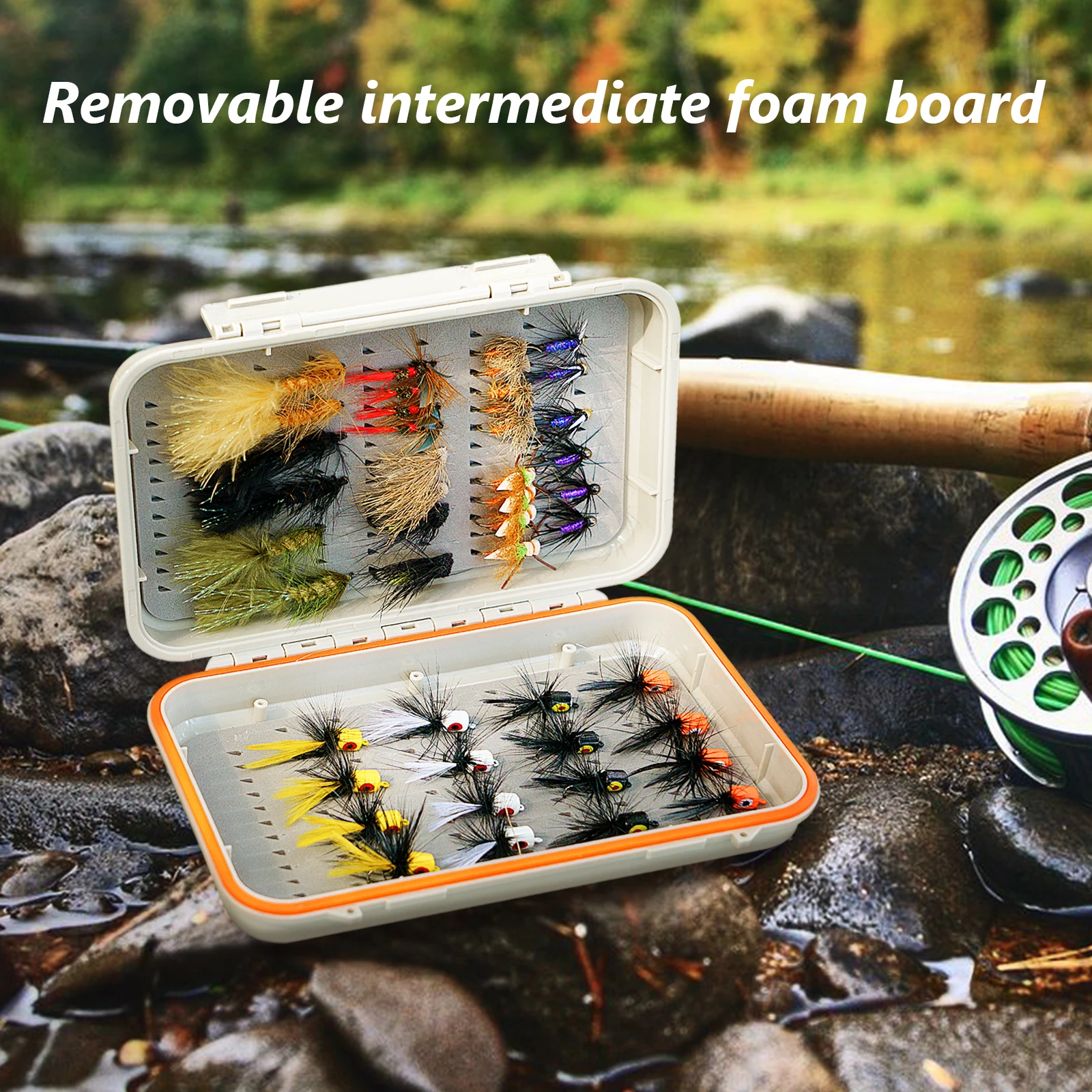 Caja impermeable para pesca con mosca ABS ligera con espuma - imagen 2