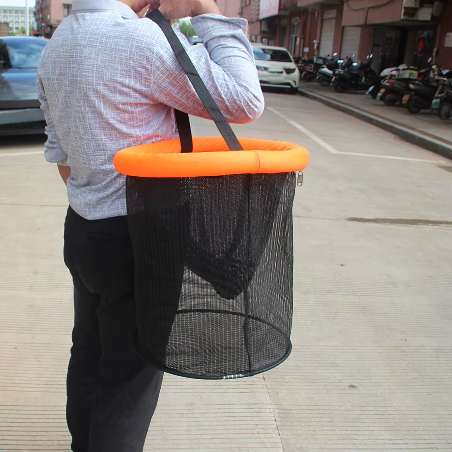 Cebador flotante pliable con jaula de malla resistente - imagen 5