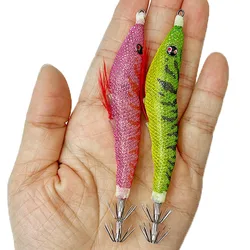 Anzuelo calamar Wood Shrimp Lightning UV reflectante para sepias