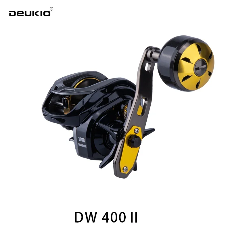 Carrete DEUKIO Big Baitcaster con mango extendido