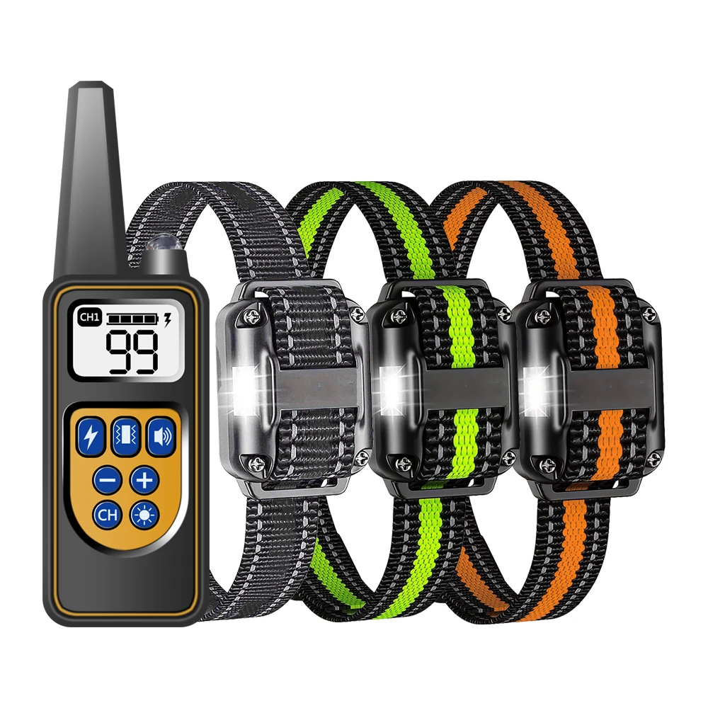 Collider de adiestramiento impermeable recargable con control remoto IP67 para perros