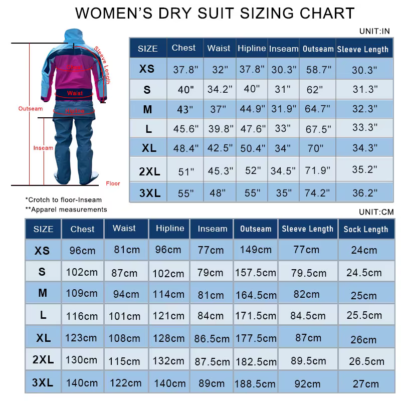 Traje seco impermeable mujer una pieza kayak pesca - imagen 3