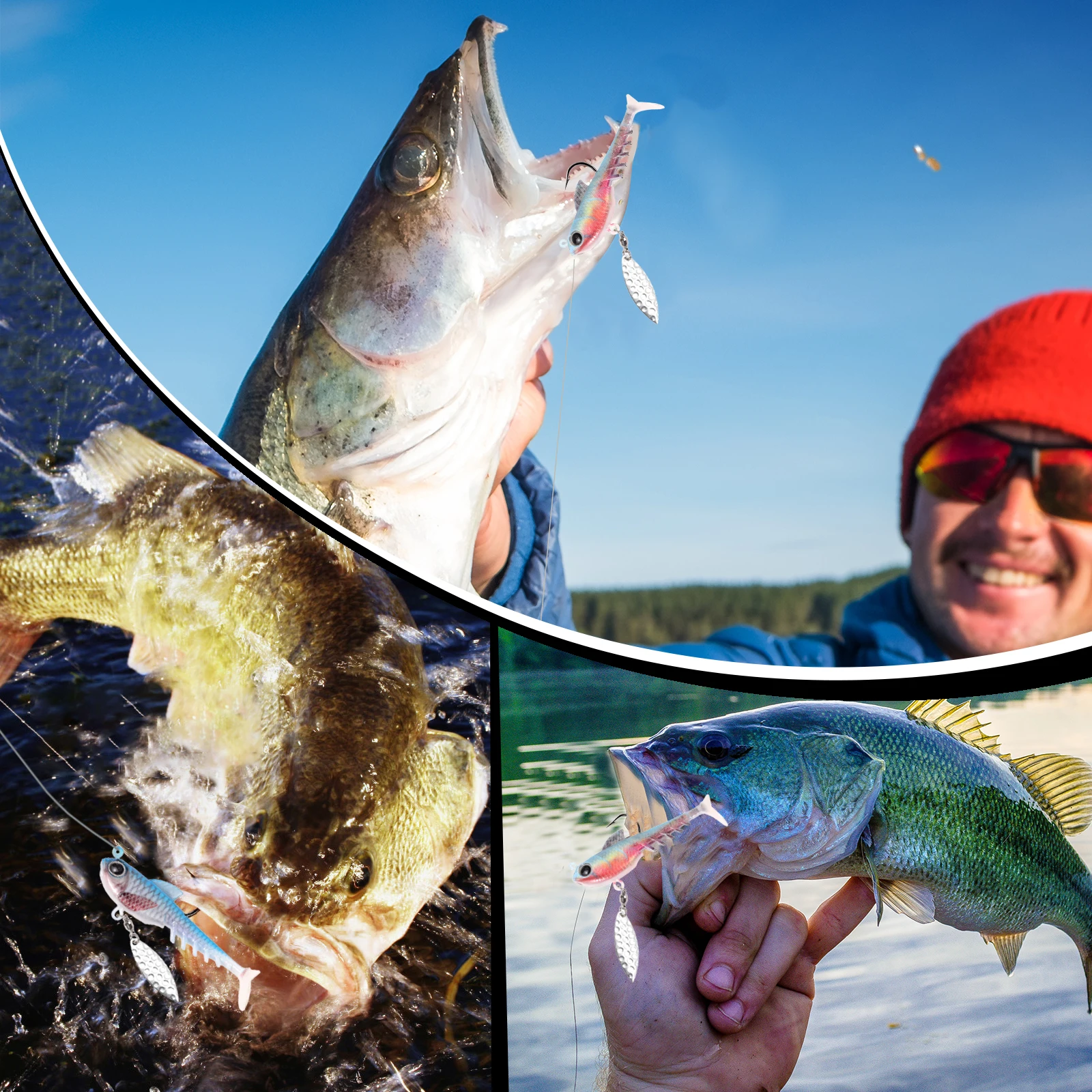 FishTrip señuelo vinilo con cuchara giratoria para spinning - imagen 3
