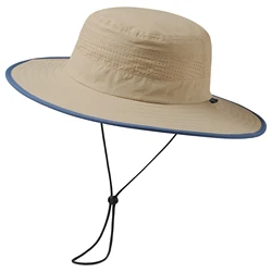 Sombrero de cubo plegable pesca resistente al agua UPF 50+ ajustable