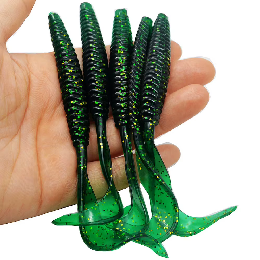 Swimbait Curl Tail – Señuelo de vinilo para Lucio - imagen 2