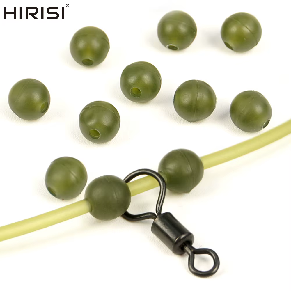 Hirisi Cuentas de Choque para Carpa – Tapones de Goma Verde