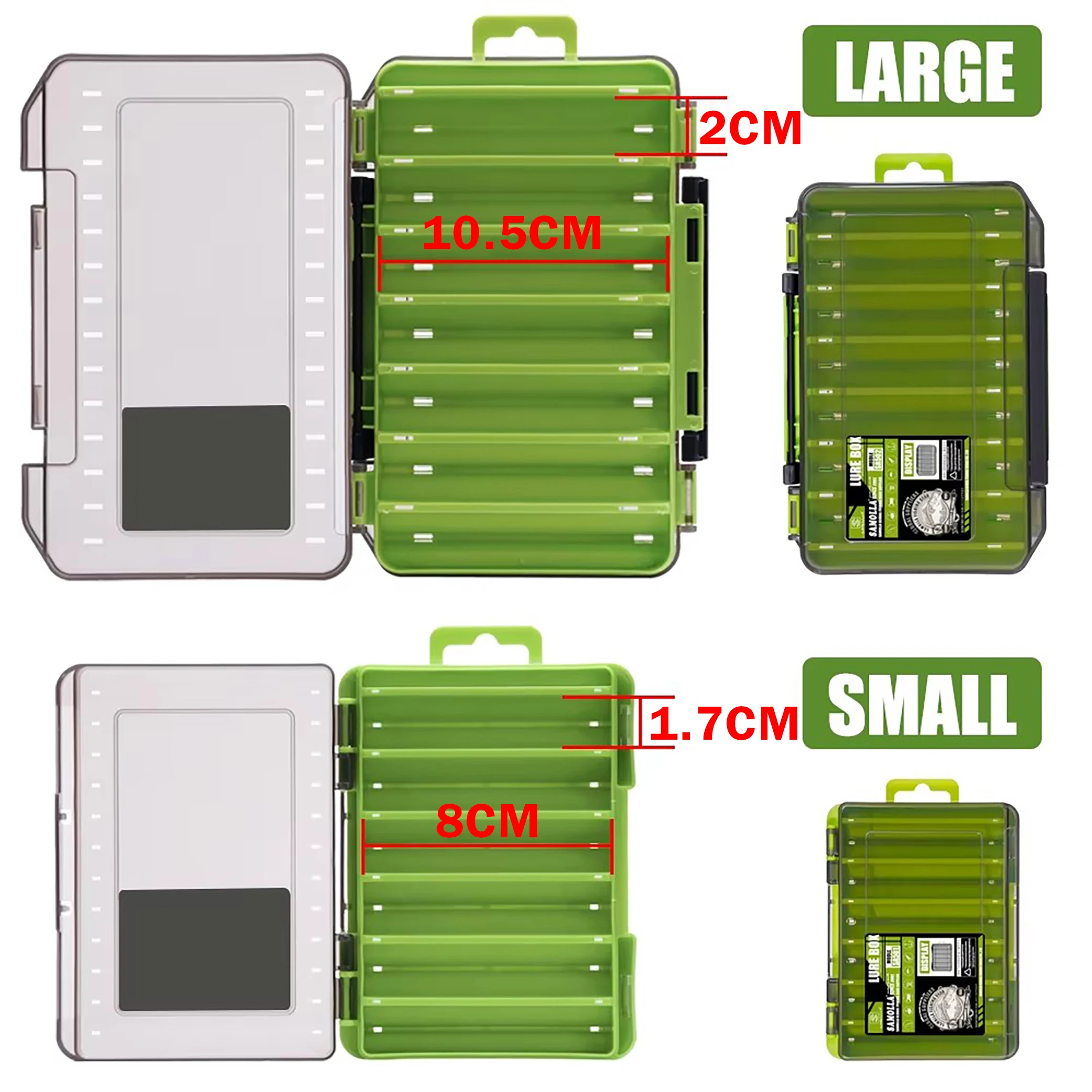 SAMOLLA Caja de aparejos compacta y doble cara para señuelos y cebos - imagen 2