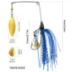 Chatterbait vibrante con faldas de silicona y aspas Willow Free Fisher - imagen 3