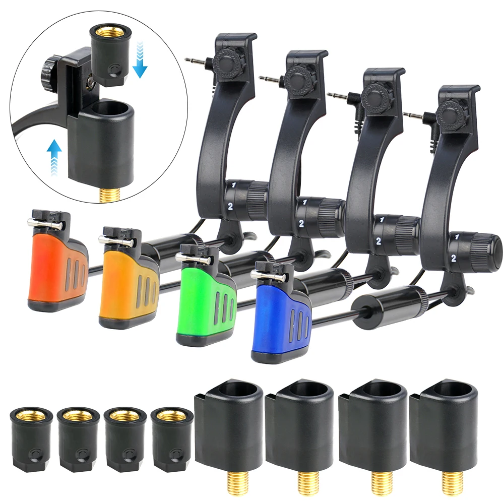 Indicadores de picada LED multicolor Hirisi con estuche para carpa