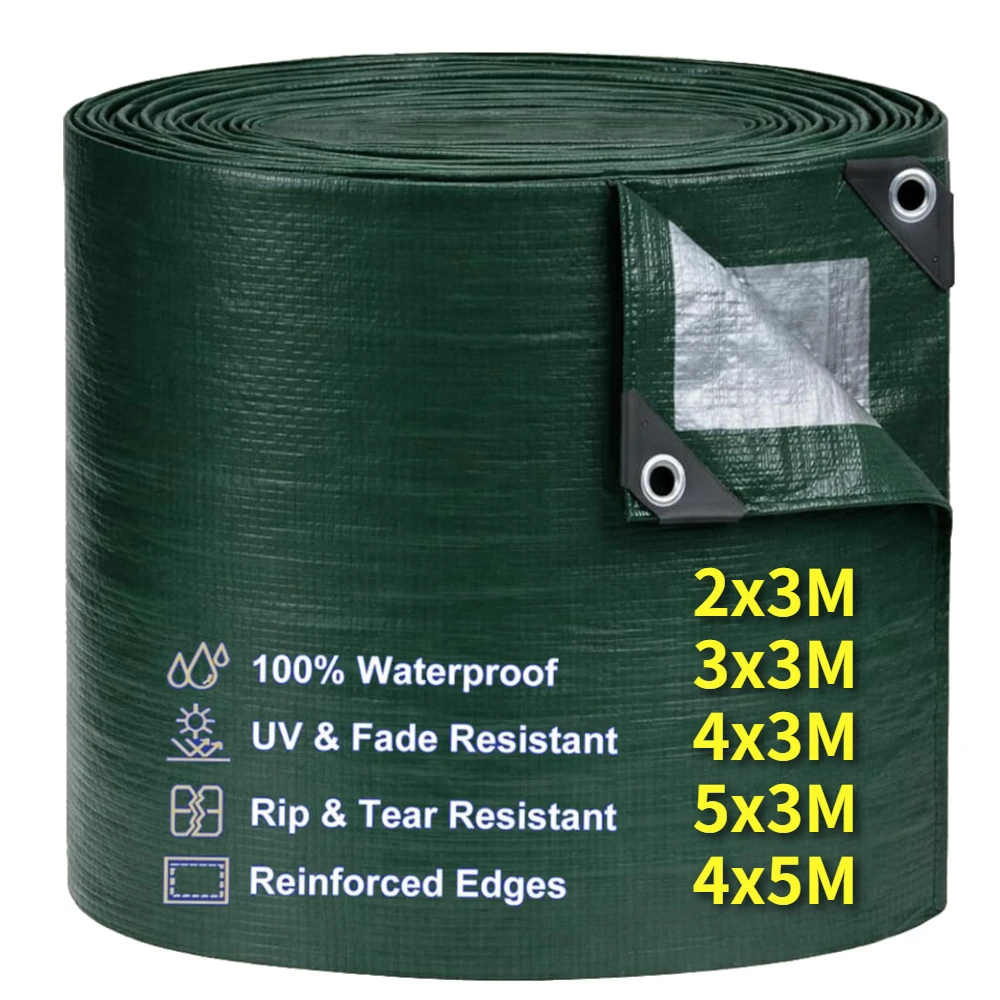 Lona impermeable de PE con ojales reforzados para piscina y jardín - imagen 5