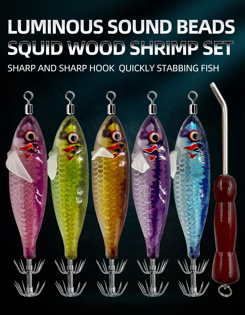 Señuelo ShareShark de madera luminosa para pesca