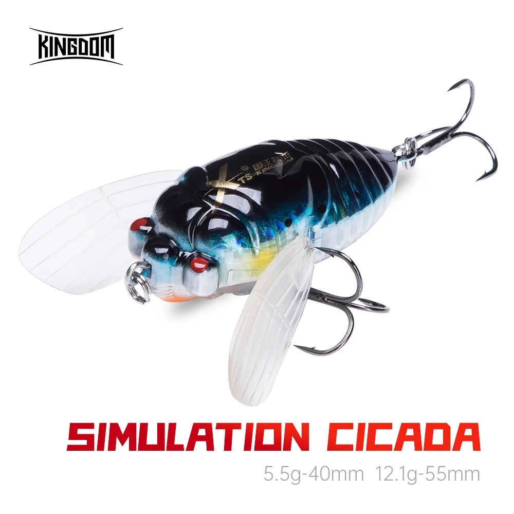 Kingdom Cicada – Señuelo flotante con alas blandas para lubina