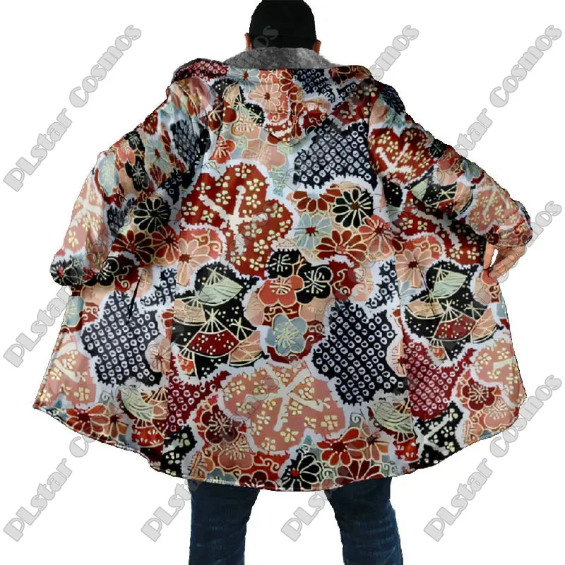 Abrigo de lana con capucha para invierno, estampado 3D floral - imagen 4