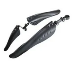 Conjunto guardabarros bicicleta negros cobertura total, fácil montaje