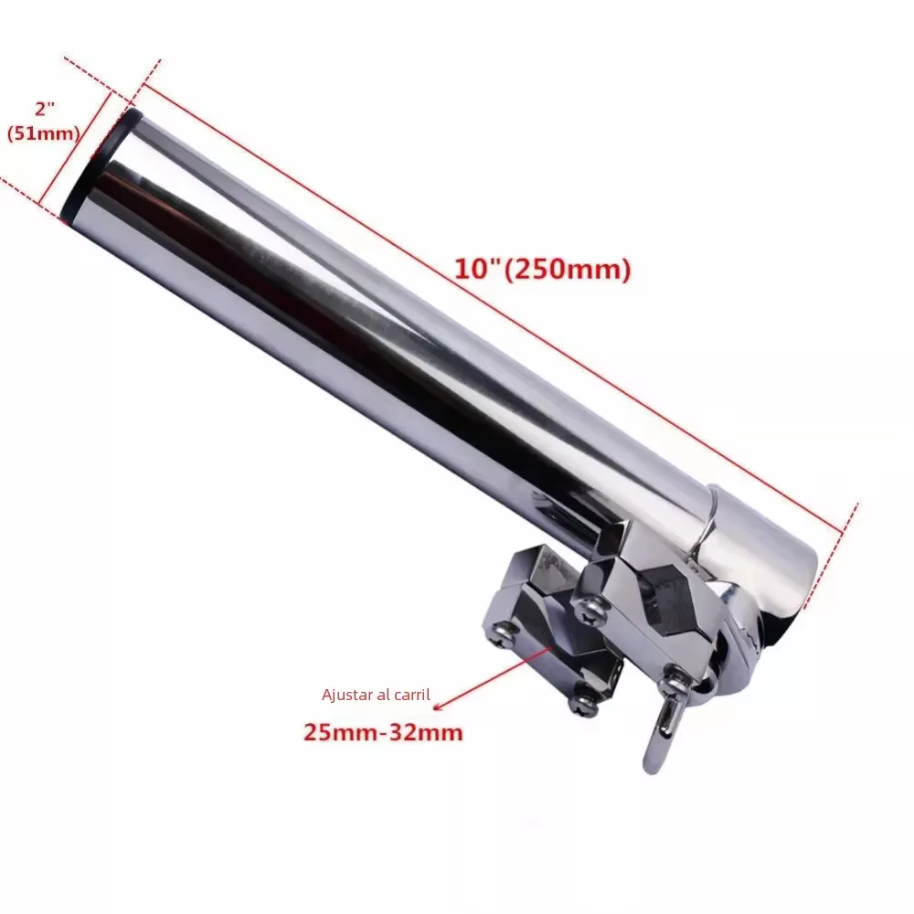 Portacañas acero inoxidable 316 – Abrazadera marina para barco - imagen 4