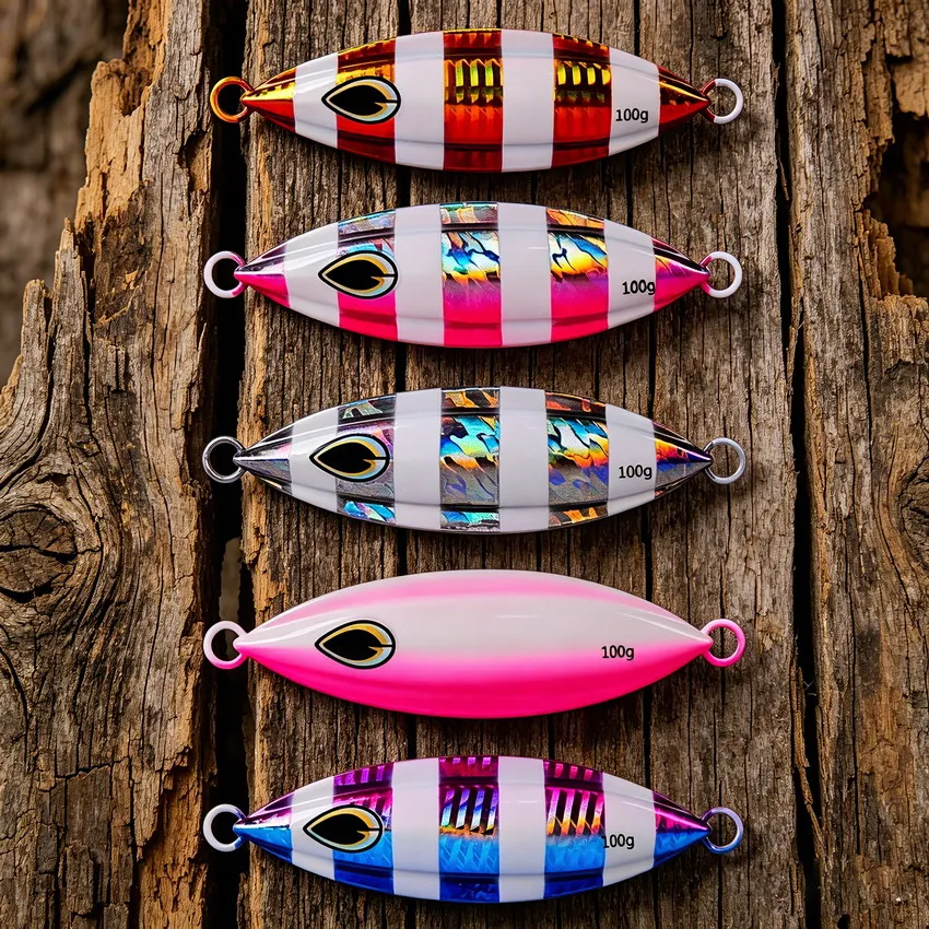 Señuelo jigging lento metal UV con anzuelo auxiliar para atún y pargo - imagen 3