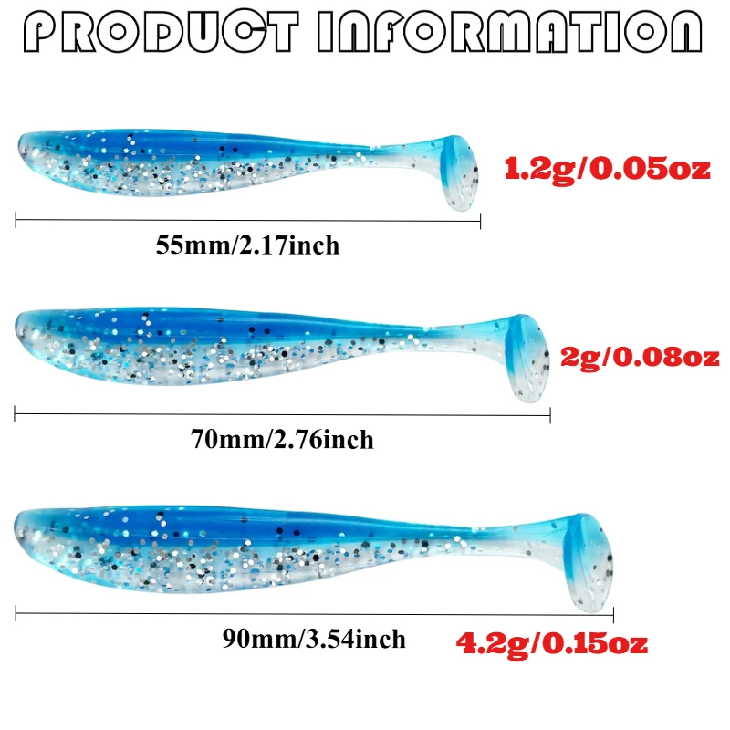Swimbaits 55‑90 mm – Señuelos de cola suave para lubina/carpa - imagen 5