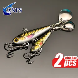 ANFS señuelos VIB tipo cuchara giratoria para lubina y trucha