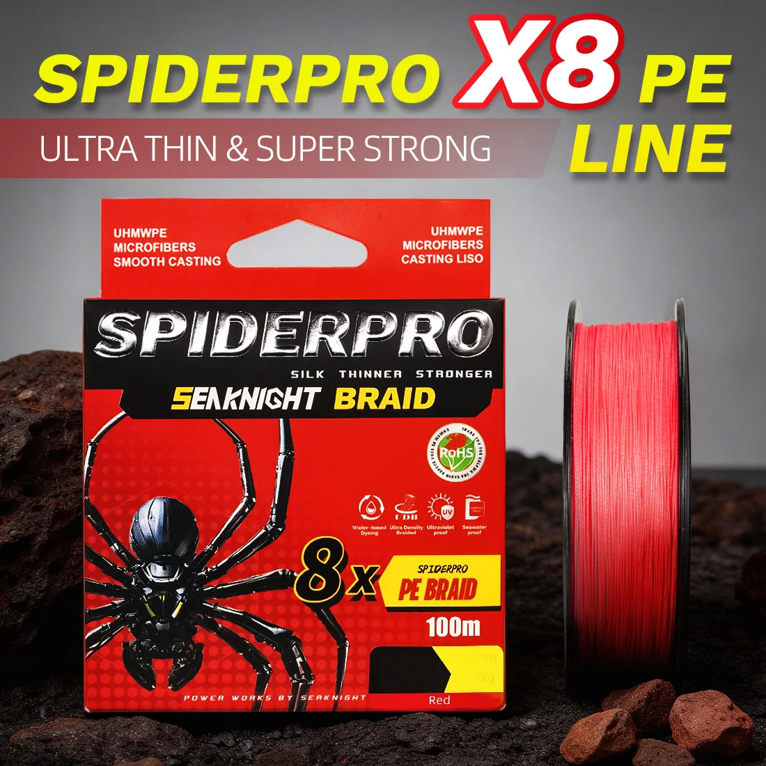 Línea trenzada PE SeaKnight SPIDERPRO Serie X8 Si+ marina - imagen 3