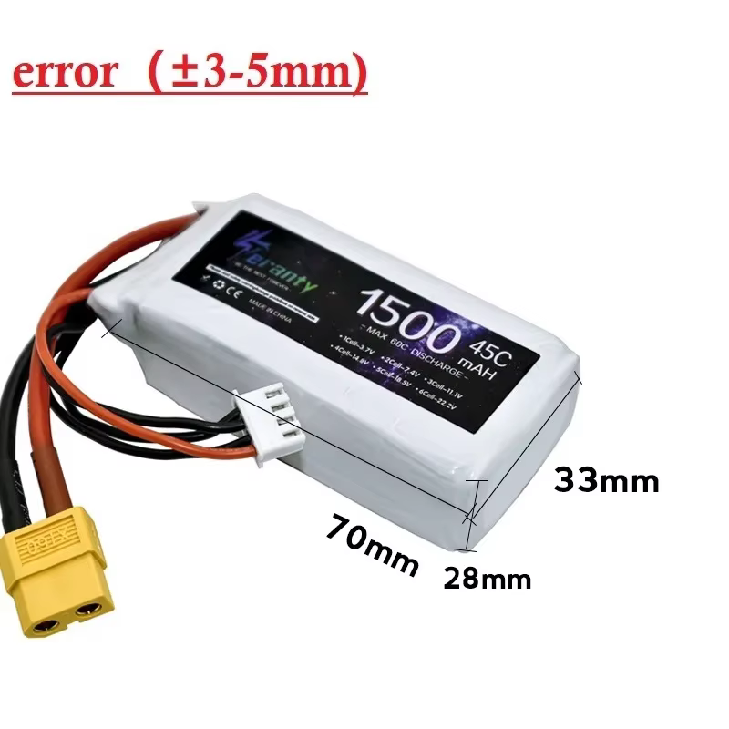 Batería LiPo WLtoys V950 11.1V 1500mAh con conector XT60 - imagen 3