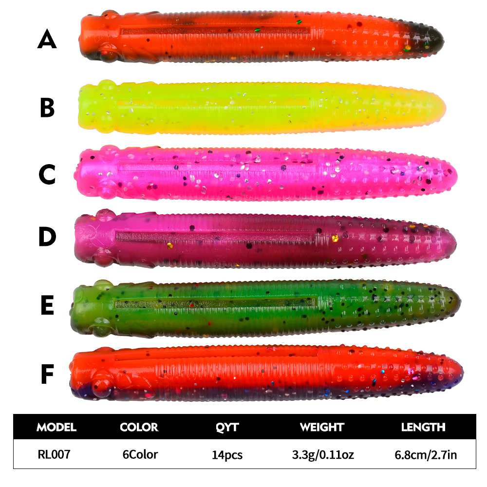 Sunlure Vinilo Slow Sinker 6,8cm con Aroma – Señuelo para Pesca de Depredadoras - imagen 5