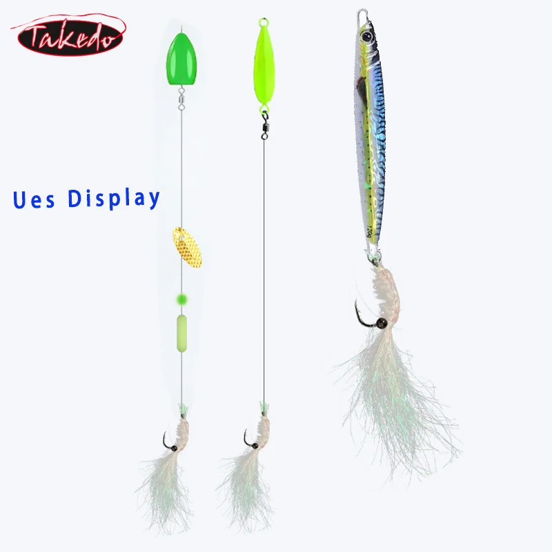 Señuelo de mosca con forma de camarón TAKEDO para pez mandarín