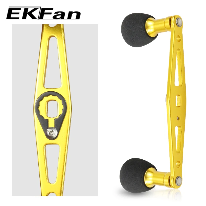 Manivela de carrete EKFan aluminio con perilla EVA para señuelos - imagen 4