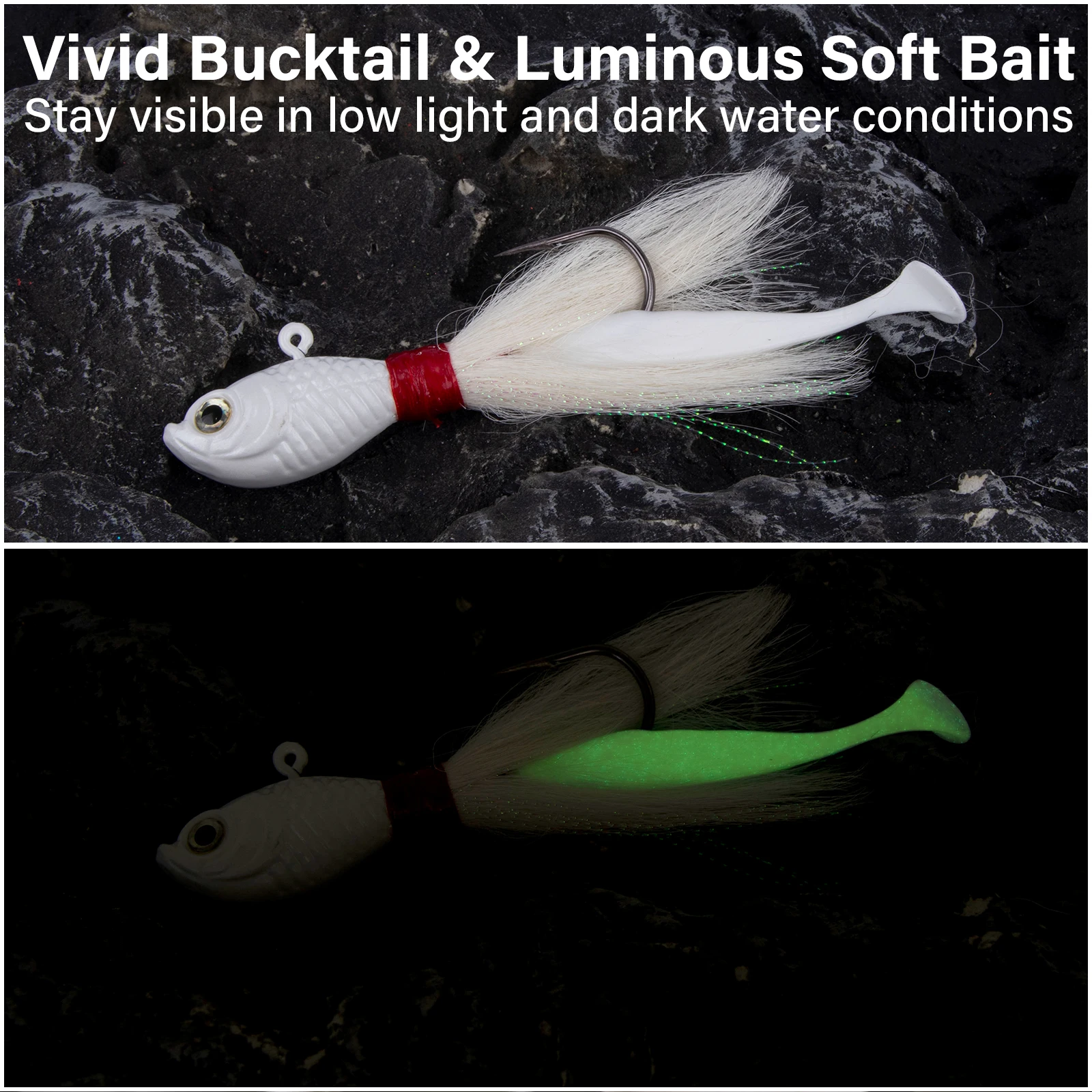 Señuelo Bucktail con cola de paleta y swimbait para surfcasting - imagen 4