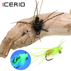 ICERIO Mosca Stonefly Beadhead con Patas de Goma – Ninfa para Trucha