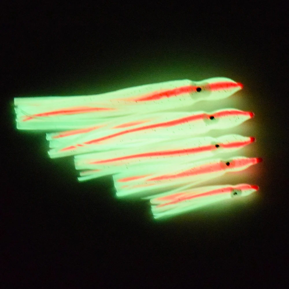 Cebo suave de calamar luminoso con anzuelo para pesca nocturna - imagen 4