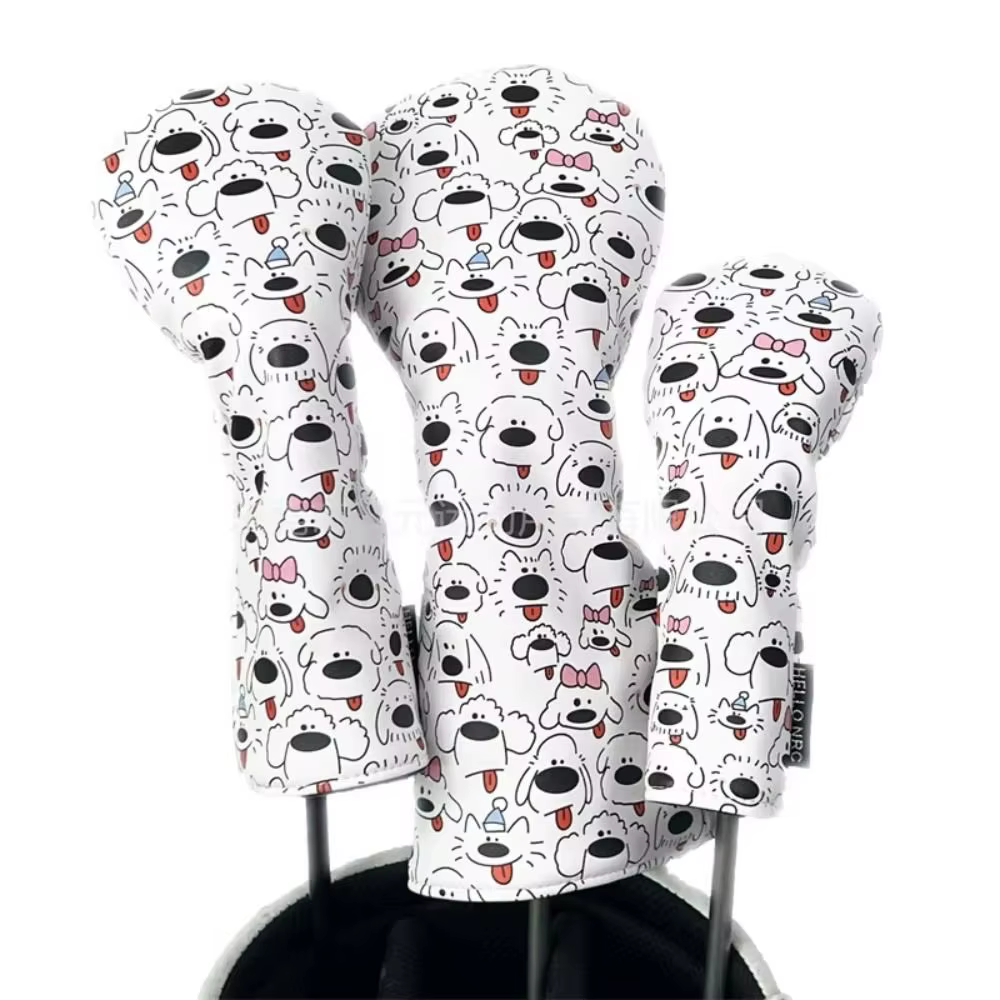 Funda impermeable de cuero PU para palos de golf con cachorro - imagen 4