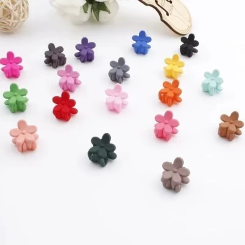 Pinza de pelo para montaje cebado con flor pastel – clip - imagen 4